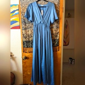 NWT Baltic Born Sicily Satin Blue Dress
